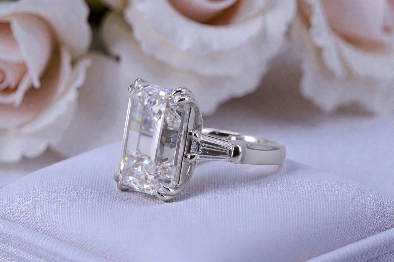 Lab-grown large diamond ring for Point Loma couples